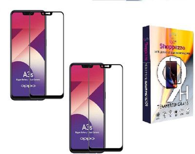 Shoppitzzo Edge To Edge Tempered Glass for OPPO F7, Oppo A3s, realme 2//NeoShield Tempered Glass/Full Screen Coverage-Edge to Edge/9H(Pack of 2)