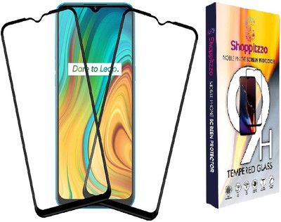 Shoppitzzo Edge To Edge Tempered Glass for realme C3, realme C11, realme C12, realme C15//NeoShield Tempered Glass/Full Screen Coverage-Edge to Edge/9H(Pack of 2)