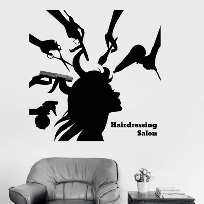 amazinghub 65 cm a...girlsalon10 Self Adhesive Sticker(Pack of 1)