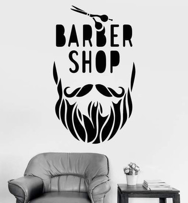 amazinghub 60 cm a...blanckbarber Self Adhesive Sticker(Pack of 1)