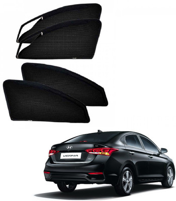 AuTO ADDiCT Side Window Sun Shade For Hyundai Verna(Black)