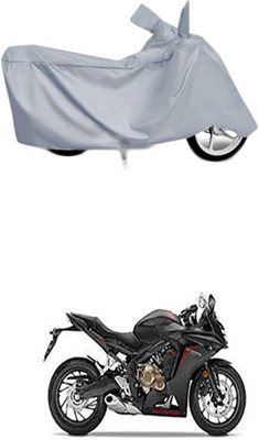Toy Ville Two Wheeler Cover for Honda(CBR 650F, Silver)