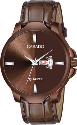 Casado All Brown Day and Date Functioning Two Tone Dial Water Resistant Quartz All Brown Day and Date Functioning Two Tone Dial Water Resistant Quartz Analog Watch  - For Boys