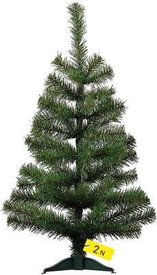 Hardik Handicraft Generic 60.96 cm (2.0 ft) Artificial Christmas Tree(Green)