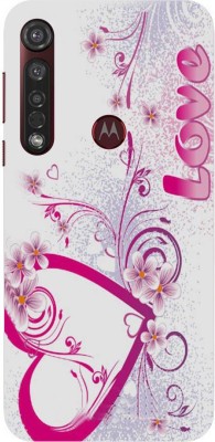 MStyle Back Cover for Motorola Moto G8 Plus(White, Pink, Dual Protection, Silicon, Pack of: 1)