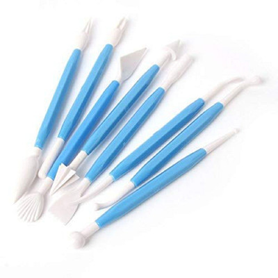 PAVITYAKSH Set of 8 Pieces Cake Decorating Kit & Sugarcraft Modelling Tools Plastic Tool Kit Crafts Plastic Carving Modelling Tools