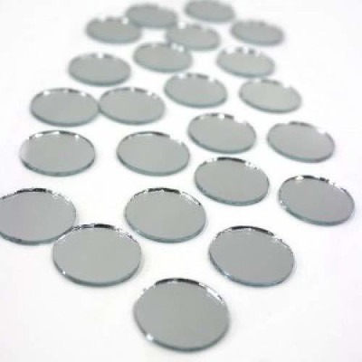 Crafto 22mm Round Shape Mirrors (100 pcs)