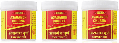 vyas Asagandh (Ashwagandha) Churna Helps to Improve Energy, Stamina and Endurance (Pack of 3)(Pack of 3, 300 g)