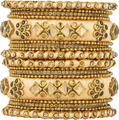 PEORA Brass Gold-plated Bangle Set(Pack of 2)