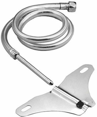 Acetap Butterfly Stainless Steel Toilet Jet or Bidet Hands-Free Spray | 1 Meter Heavy PVC Hose Bidet Nozzle(Silver)