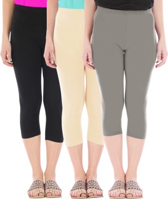 Buy That Trendz Capri Leggings Women Black, Beige, Grey Capri