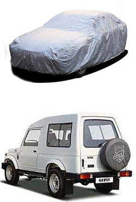 Kuchipudi Car Cover For Maruti Suzuki Gypsy MG-410 (Without Mirror Pockets)(Silver)
