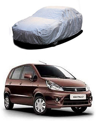 Kuchipudi Car Cover For Maruti Suzuki Zen Estilo (Without Mirror Pockets)(Silver)