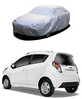 Kuchipudi Car Cover For Chevrolet Beat (Without Mirror Pockets)(Silver)