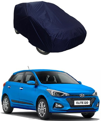Kuchipudi Car Cover For Hyundai Elite i20 (Without Mirror Pockets)(Blue)