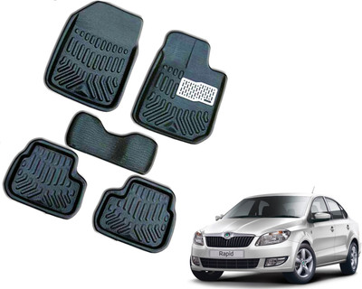 WolkomHome Plastic 3D Mat For  Skoda Rapid(Black)
