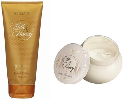 Oriflame MILK AND HONEY GOLD body cream and scrub(200 ml)