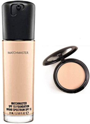 Three Elements Waterproof Long Lasting Foundation And Compact Powder For Wheatish Complexion(2 Items in the set)