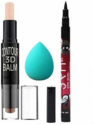 AVEU Stick And Concealer,Foundation Blender with 36H Eyeliner(3 Items in the set)