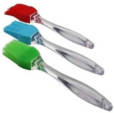 MPT Pastry Brush Non-Stick Oil Brush, Butter, Grilling, Tandoor, Cooking, Baking, SILICONE Flat Pastry Brush(Pack of 3)