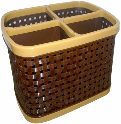 AMMEDARSHAN 4 Compartments Plastic Stand Organizer(Multicolor)