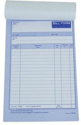 Zonkar Cash bill book B5 Cash Memo Stapled 200 Pages(Multicolor)