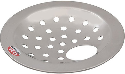 SBD Floor Stainless Steel Push Down Strainer(12 cm Set of 1)