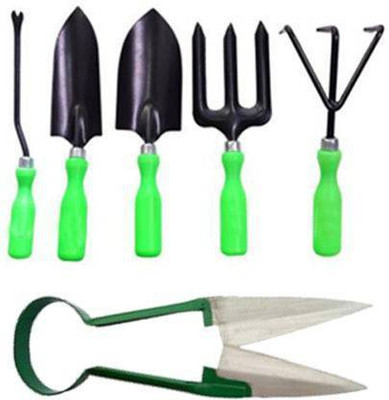 IBEX Garden Tools Set Include, Gardening Tool Set of 5 & Heavy Grass Cutter Garden Tool Kit(6 Tools)