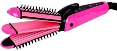 INIV Youthfull -NHC_8890 curler & straightener BESTBUY Nhc 8890 3 In 1 Multifunction Perfect Curler & Straightener For Women Hair Straightener(Pink, Black)