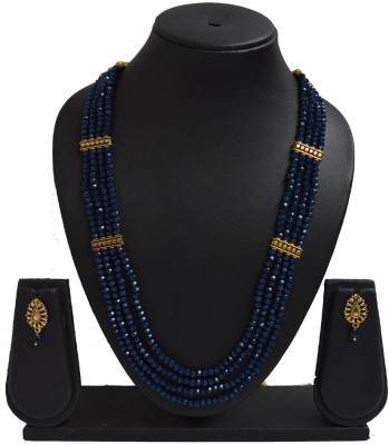 Sandhya Designer Studio Stone Blue, Gold Jewellery Set(Pack of 1)