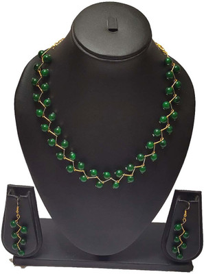 PRAGATI Alloy Green Jewellery Set(Pack of 1)