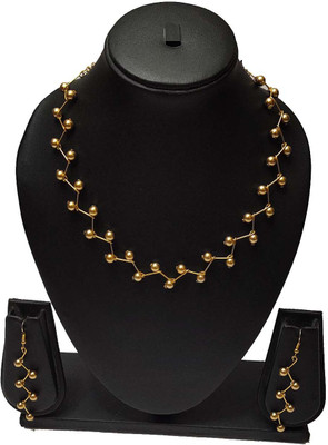PRAGATI Alloy Gold Jewellery Set(Pack of 1)