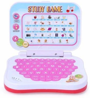 Vishw Enterprises Toy High Quality Angry Birds Study Mini Game Laptop for Kids, Baby - (pink)(Pink)