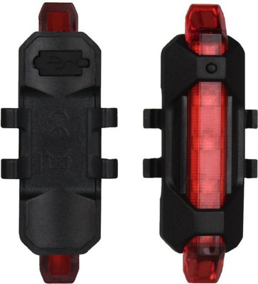 Dhuli Bicycle Rear Light 5 LED USB Rechargeable Waterproof LED Rear Break Light (Red) LED Rear Break Light(Red, Black)