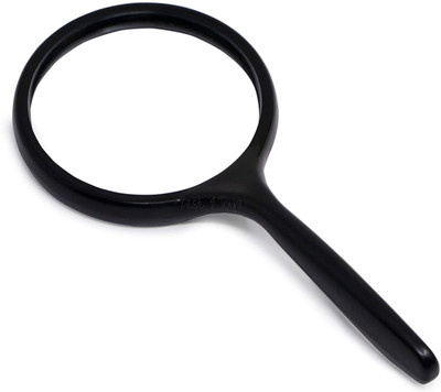 ERHIndia 3'' Magnifying Glass for Reading/Map, Double Glass 75MM High Power Antique Handheld Magnifier 10x magnifiers(Black)