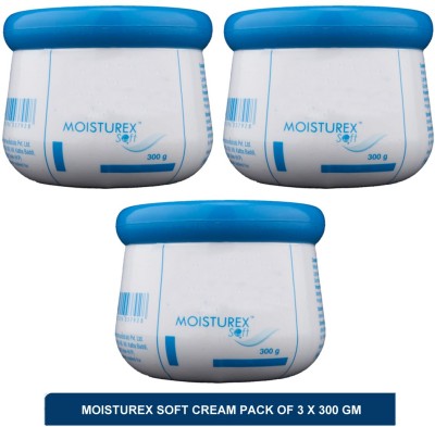 Moisturex soft cream - best night cream for dry skin(pack of 3)300g(900 g)