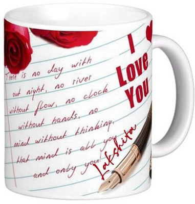 Exocticaa I Love You Lakshita Romantic Message 81 Ceramic Coffee Mug(330 ml) Flipkart