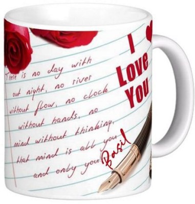 Exocticaa I Love You Basil Romantic Message 81 Ceramic Coffee Mug(330 ml)