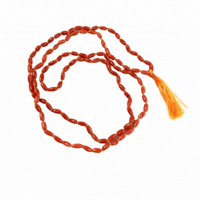 Jaipur Gemstone Coral Beads Mala Natural stone Red Coral / Moonga Precious stone's Astrological and Fashionable for women & men Coral Stone Chain