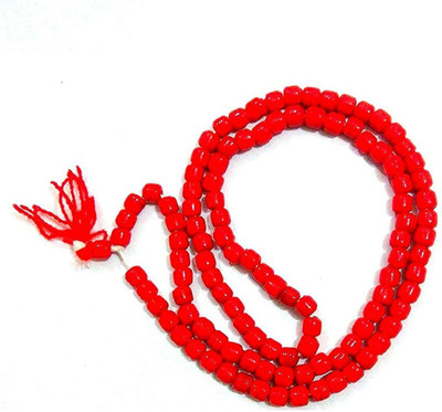 KUNDLI GEMS Coral Mala Natural Precious stone's Red Coral / Moonga Astrological and Fashionable for unisex Coral Stone Chain
