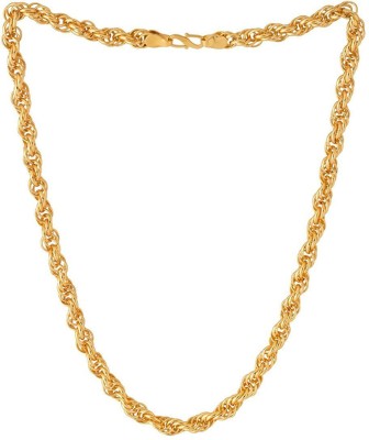 Happy Stoning Thick Gold Plated Chain for Boys and Men (Size 21 inch) Gold-plated Plated Brass Chain