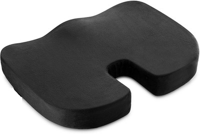 Royalkart Coccyx Cushion For Tailbone Pain Relief, Sciatica Pain Relief Hip Support Pillow Memory Foam Solid Orthopaedic Pillow Pack of 1(Black)
