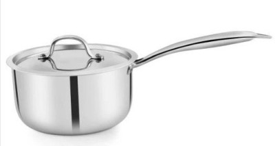 pnb kitchenmate TRIPLY SAUCE PAN -18 Cms-2.250Ltr Sauce Pan 18 cm diameter with Lid 2.25 L capacity(Stainless Steel, Non-stick, Induction Bottom)