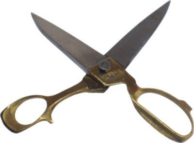 SBTs Brass Handle Carbon Steel Scissor Scissors(Set of 1, Silver)