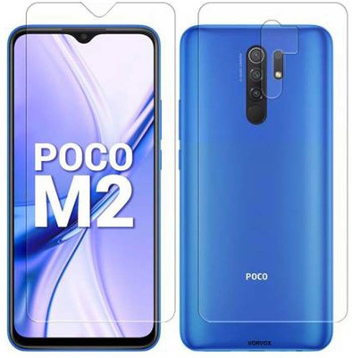 ISHANGEL Front and Back Screen Guard for redmi mi poco m2, Gorilla Hammer Proof, flexible fiber unbreakable Screen Protector, [Not a Tempered Glass](Pack of 2)