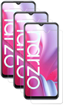 Fovtyline Tempered Glass Guard for Realme Narzo 20, Realme Narzo 20A(Pack of 3)