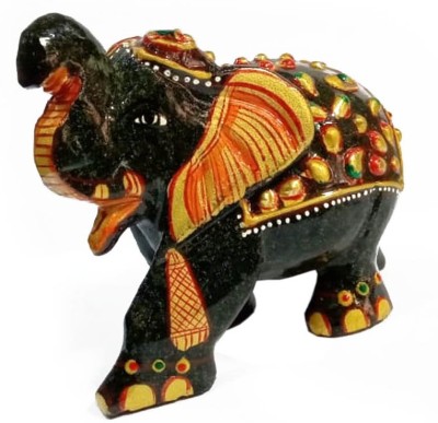 pinkcity creation The elephant considered a strong symbol of luck,wisdom,health and loyalty.And it also can be a healing,reiki,chakra stone for meditation or yoga. Decorative Showpiece  -  7.62 cm(Stone, Multicolor)