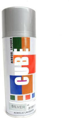 CUBE Silver Spray Paint 600 ml Silver Spray Paint 600 ml(Pack of 1)