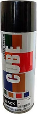 CUBE Black Spray Paint 600 ml(Pack of 1)