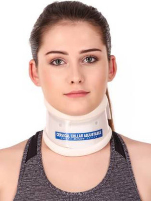 KUDIZE Cervical Spondylosis Adjustable Hard Collar Neck Support(White)